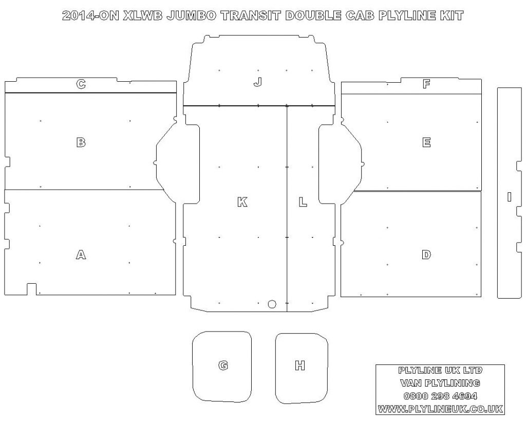 XLWB L4 Double/Crew Cab Transit Plyline Kit – 2014 Onwards – Plyline UK Ltd