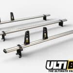 3 Heavy Duty Aluminium Roof Bars For The IVECO PRE 2014 Medium H2 and Hi Roof H3 Van