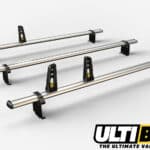 3 Bar Heavy Duty Roof Bars For The High Roof Nissan Primastar Van