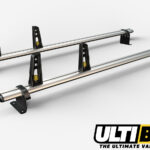 2 Bar Heavy Duty Aluminium Roof Bars For The Lwb Mercedes Vito 2004 -2014