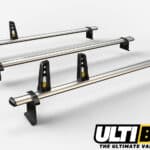 3 Bar Reinforced Aluminium Roof Bars For The Fiat Fiorino Van