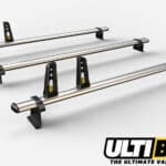 3 Bar Heavy Duty Aluminium Roof Bars For L2 Nissan NV250 Sept 2019-On