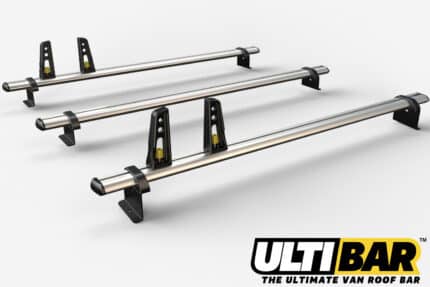 3 Bar Heavy Duty Aluminium Roof Bars For Renault Kangoo Maxi Van Jan 2009 - 2021
