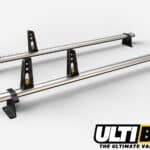 2 Bar Heavy Duty Aluminium Roof Bars For The Vauxhall Movano May 2010 - 2021 Van