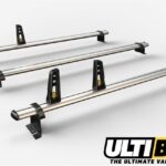 3 Bar Heavy Duty Roof Bars For The VW Volkswagen T5/T6 Transporter Van Low Roof